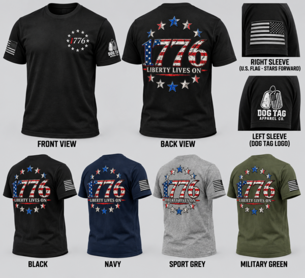 1776_Catalog_FINAL_CLEAN 1776 Liberty Lives On T-shirt colorway mockup