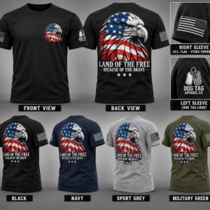 Eagle_Catalog_FINAL_CLEAN Land of the Free T-shirt colorway mockup