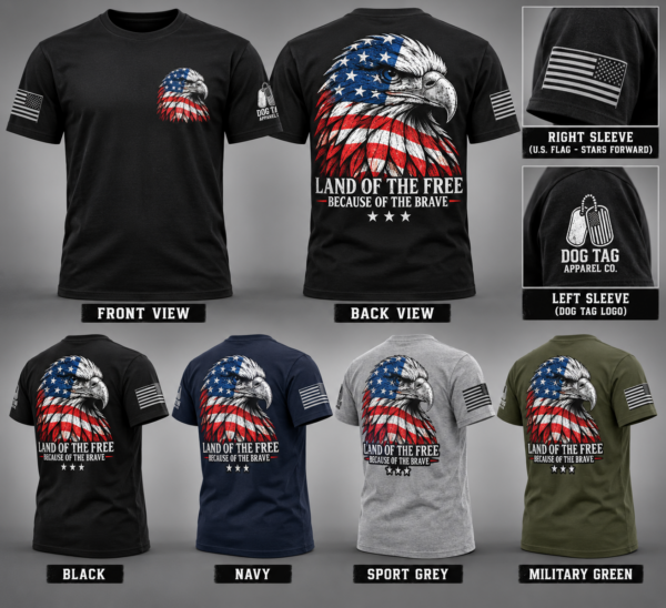 Land of the Free T-shirt colorway mockup