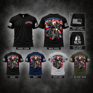 MERICA eagle motorcycle T-shirt colorway mockup