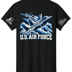 Black U.S. Air Force apparel back view