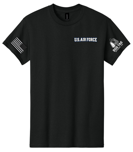 Black U.S. Air Force apparel front view