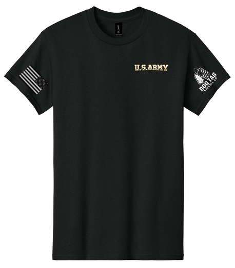 Black U.S. Army apparel front view