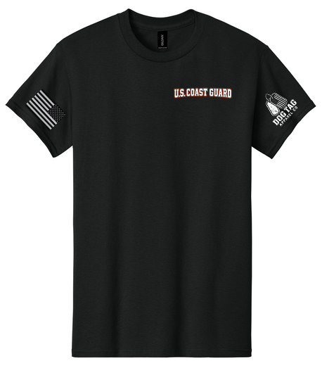 Black U.S. Coast Guard apparel front view