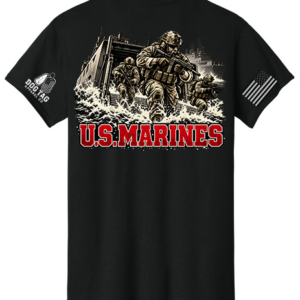 U.S. Marine Corps Back Mockup Black U.S. Marine Corps apparel back view
