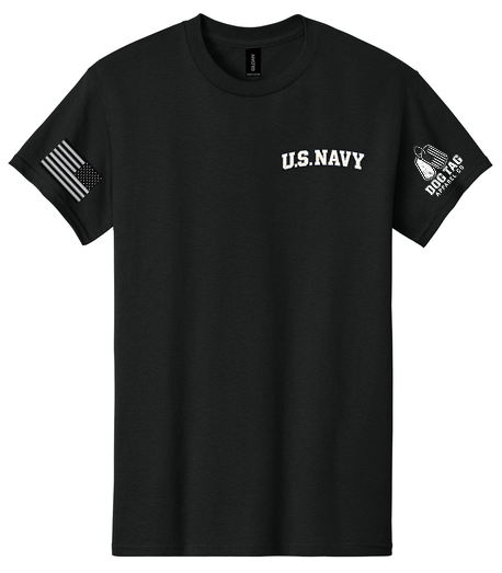 Black U.S. Navy apparel front view