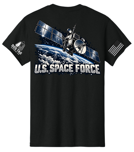 Black U.S. Space Force apparel back view