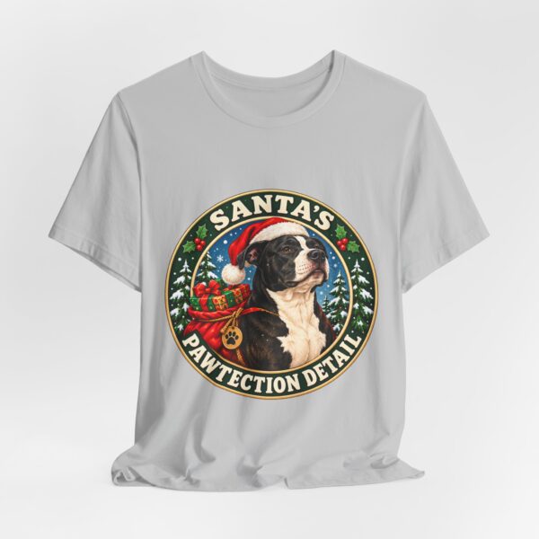 Santa's Pawtection Detail Christmas Pitty T-Shirt