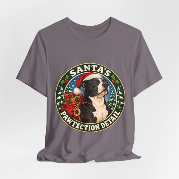 Santa's Pawtection Detail Christmas Pitty T-Shirt