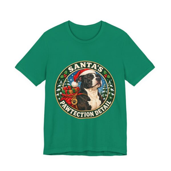 Santa's Pawtection Detail Christmas Pitty T-Shirt