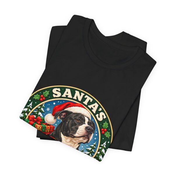 Santa's Pawtection Detail Christmas Pitty T-Shirt