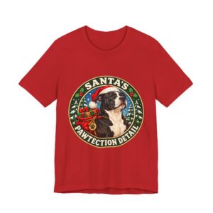 Santa's Pawtection Detail Christmas Pitty T-Shirt