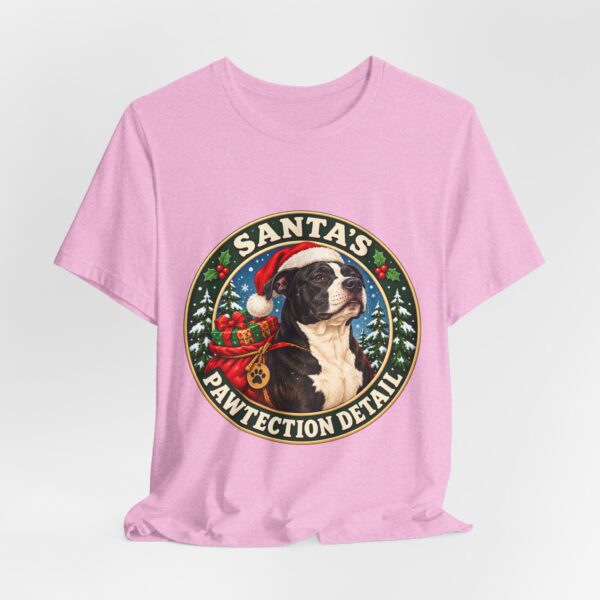 Santa's Pawtection Detail Christmas Pitty T-Shirt