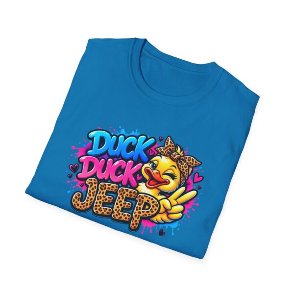 Duck Duck Jeep Cute Graphic T-Shirt — Leopard Print Duck Design