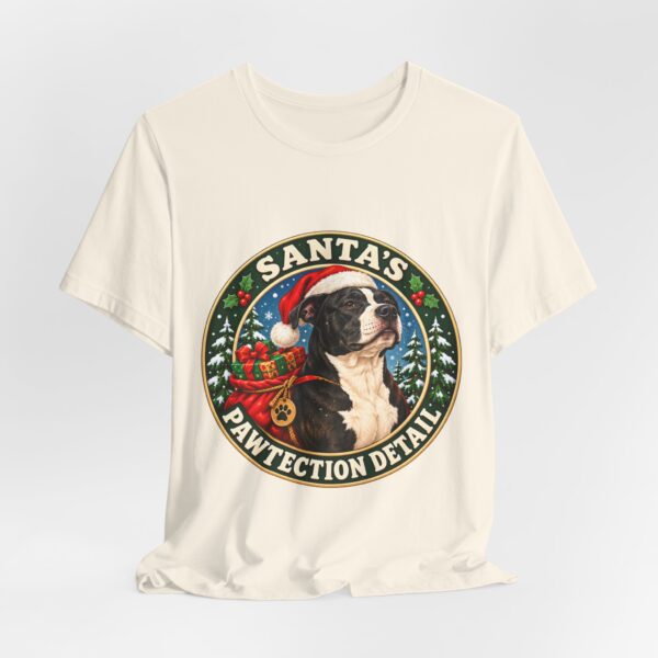 Santa's Pawtection Detail Christmas Pitty T-Shirt