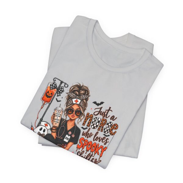 Halloween Nurse T-Shirt — "Just a Nurse Who Loves Spooky Shift(s)" Graphic Tee
