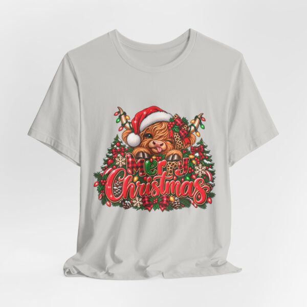 Christmas Highland Cow Tee - Merry Christmas Highland Cow Holiday T-Shirt