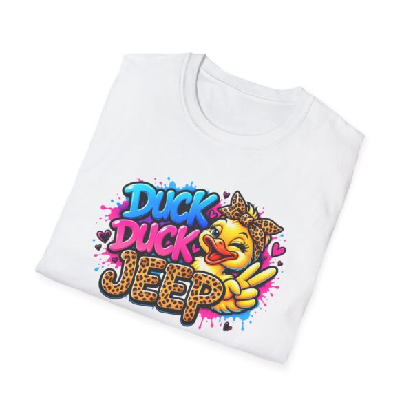 Duck Duck Jeep Cute Graphic T-Shirt — Leopard Print Duck Design