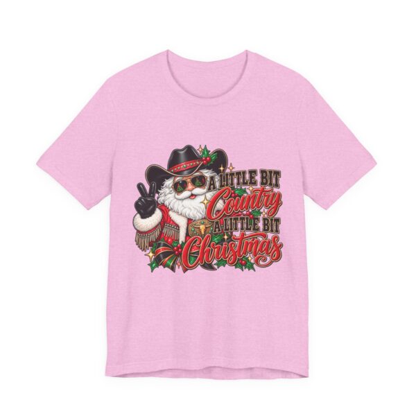 Country Christmas Santa Tee — “A Little Bit Country, A Little Bit Christmas” Holiday T‑Shirt