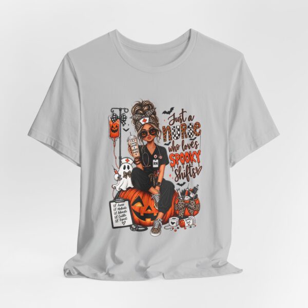 Halloween Nurse T-Shirt — "Just a Nurse Who Loves Spooky Shift(s)" Graphic Tee