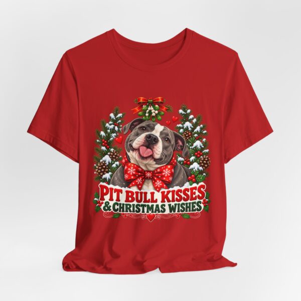 Pit Bull Kisses & Christmas Wishes T-Shirt
