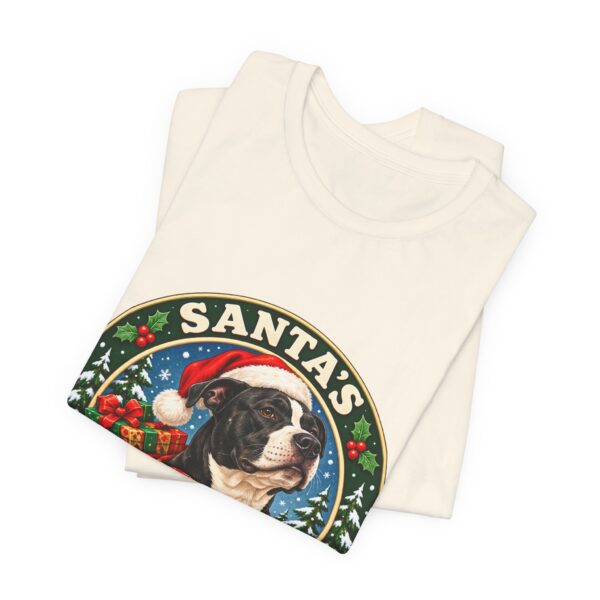 Santa's Pawtection Detail Christmas Pitty T-Shirt