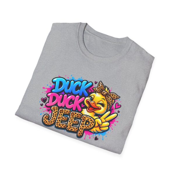 Duck Duck Jeep Cute Graphic T-Shirt — Leopard Print Duck Design
