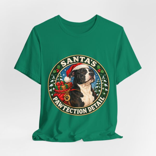 Santa's Pawtection Detail Christmas Pitty T-Shirt