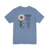Nurse Appreciation T-Shirt - "Nurses Make a Difference Every Day" Floral Stethoscope Design