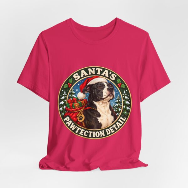 Santa's Pawtection Detail Christmas Pitty T-Shirt
