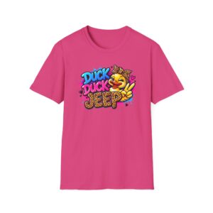 Duck Duck Jeep Cute Graphic T-Shirt — Leopard Print Duck Design