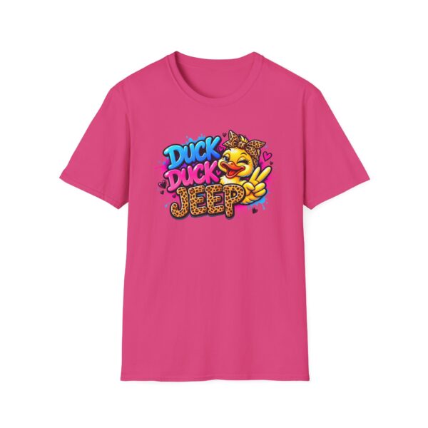Duck Duck Jeep Cute Graphic T-Shirt — Leopard Print Duck Design
