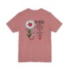 Nurse Appreciation T-Shirt - "Nurses Make a Difference Every Day" Floral Stethoscope Design