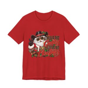 Country Christmas Santa Tee — “A Little Bit Country, A Little Bit Christmas” Holiday T‑Shirt