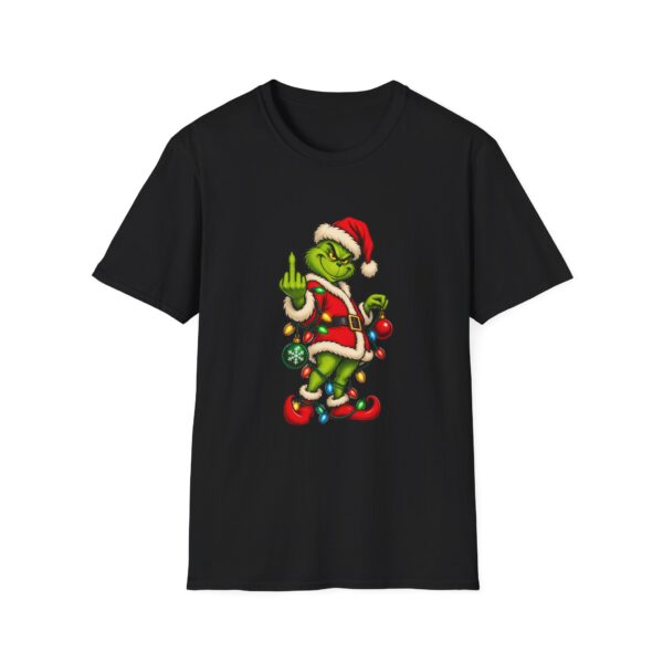 Grinch Santa Middle Finger T-Shirt