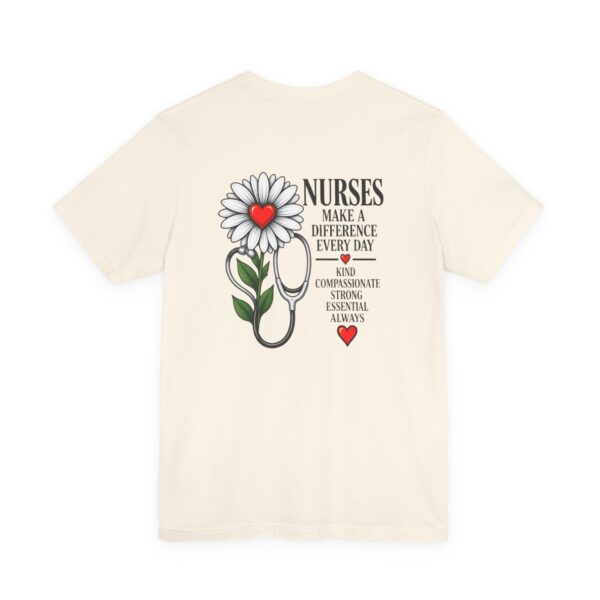 Nurse Appreciation T-Shirt - "Nurses Make a Difference Every Day" Floral Stethoscope Design