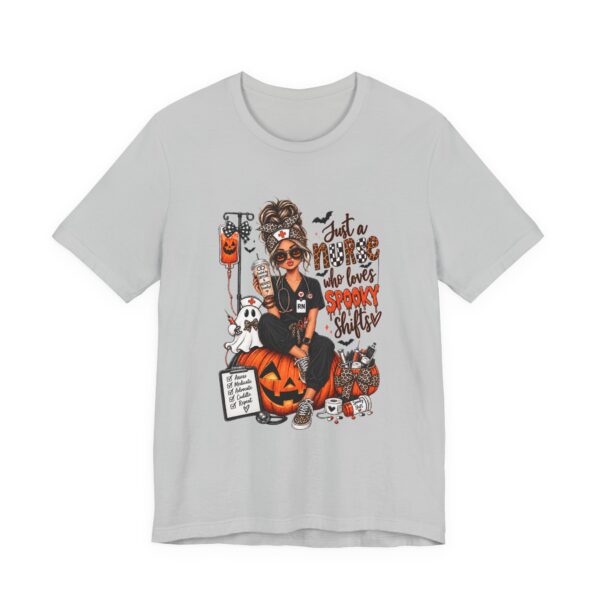 Halloween Nurse T-Shirt — "Just a Nurse Who Loves Spooky Shift(s)" Graphic Tee