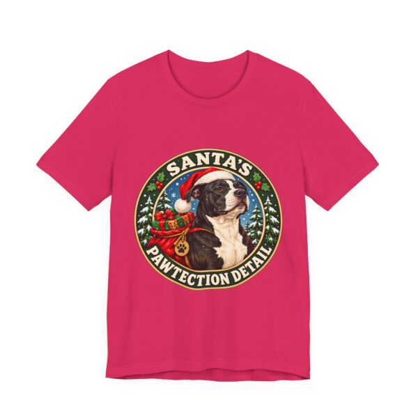 Santa's Pawtection Detail Christmas Pitty T-Shirt