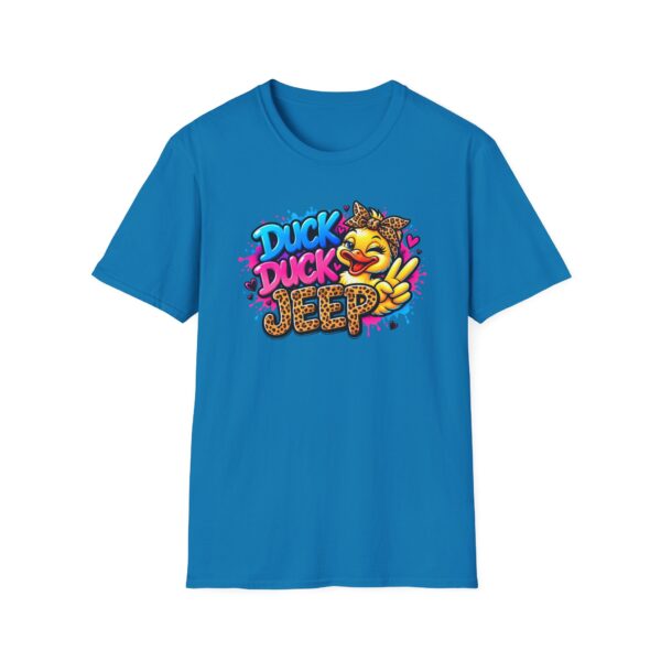 Duck Duck Jeep Cute Graphic T-Shirt — Leopard Print Duck Design