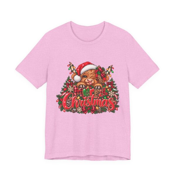Christmas Highland Cow Tee - Merry Christmas Highland Cow Holiday T-Shirt