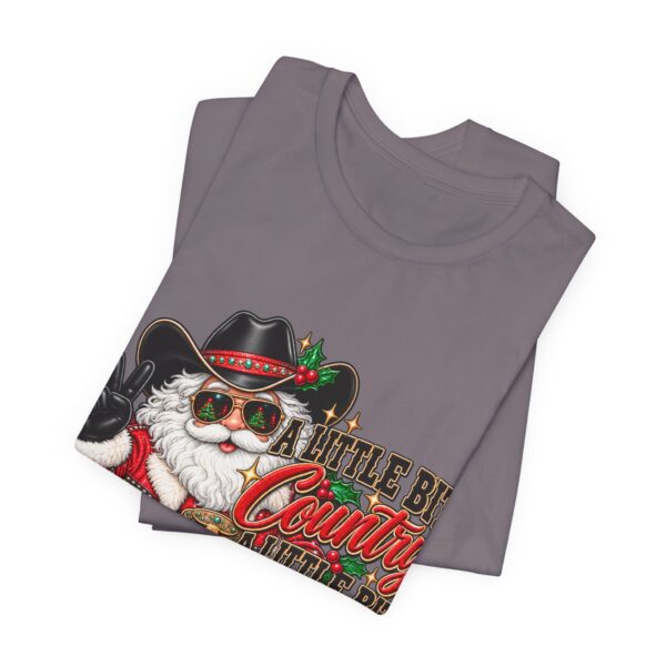 Country Christmas Santa Tee — “A Little Bit Country, A Little Bit Christmas” Holiday T‑Shirt