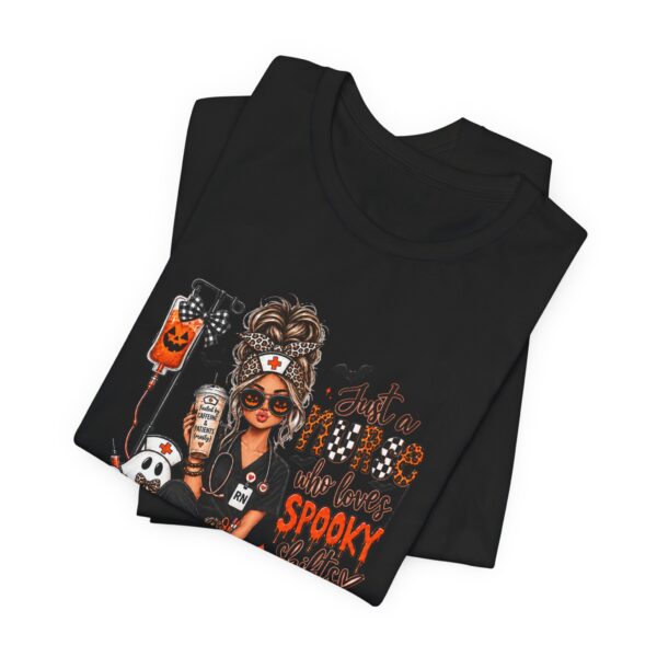 Halloween Nurse T-Shirt — "Just a Nurse Who Loves Spooky Shift(s)" Graphic Tee
