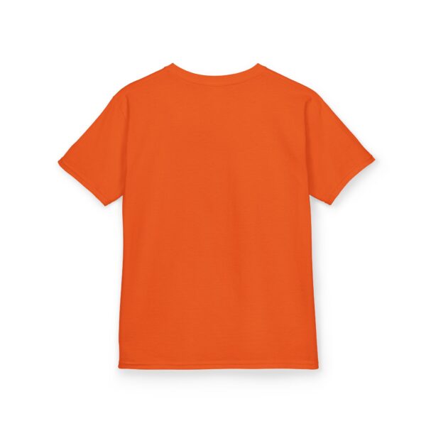 Kids Halloween Tee — "Too Cute to Spook" Black Cat Pumpkin Design