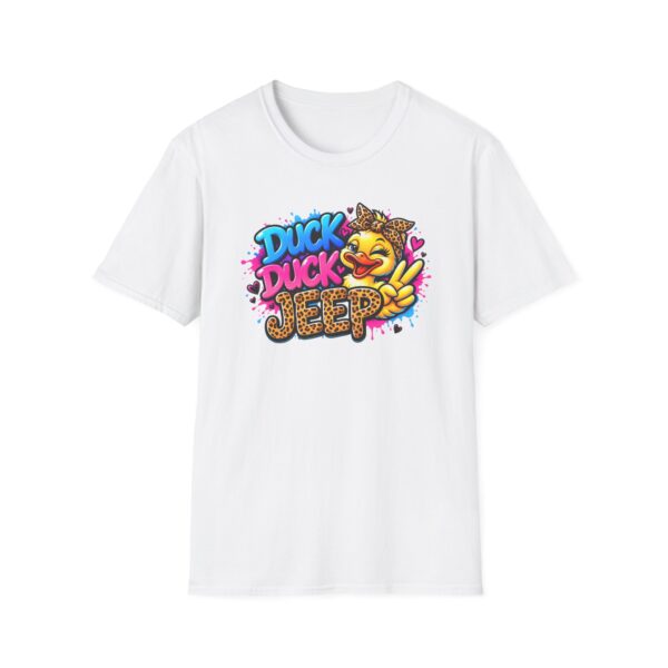 Duck Duck Jeep Cute Graphic T-Shirt — Leopard Print Duck Design