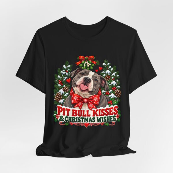 Pit Bull Kisses & Christmas Wishes T-Shirt