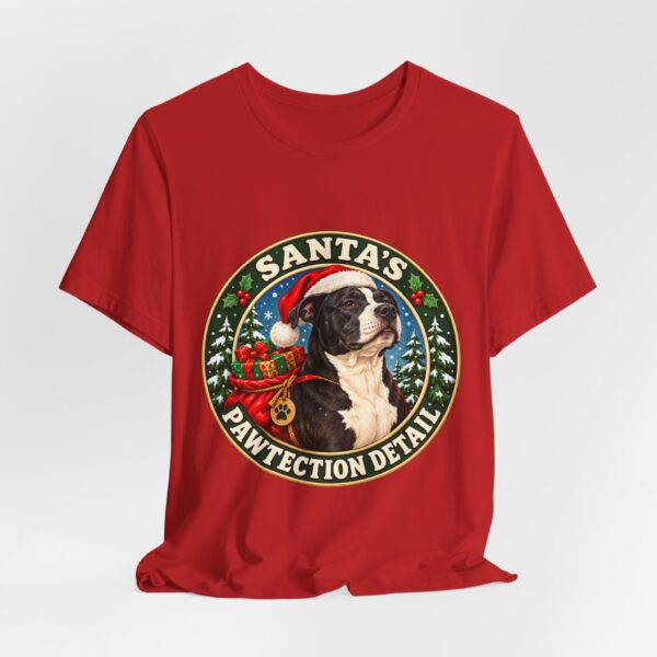 Santa's Pawtection Detail Christmas Pitty T-Shirt
