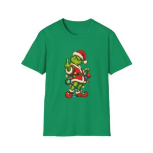Grinch Santa Middle Finger T-Shirt