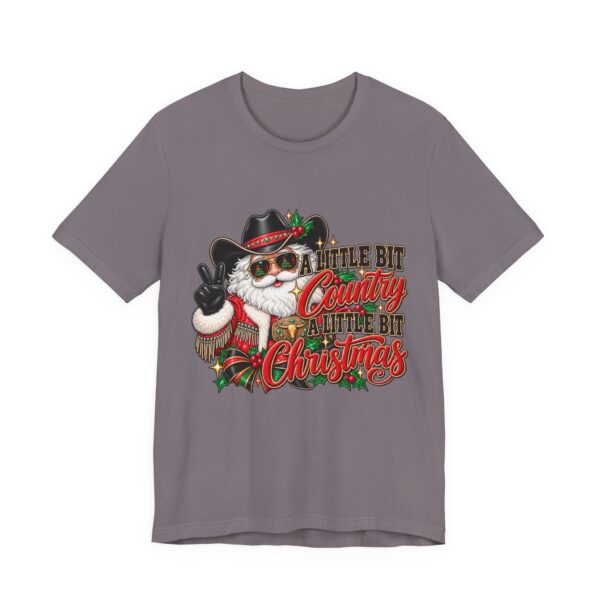Country Christmas Santa Tee — “A Little Bit Country, A Little Bit Christmas” Holiday T‑Shirt