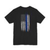 Thin Blue Line Flag T-Shirt — Back the Blue Police Support Tee