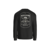 Back of black Warhound crewneck sweatshirt with full dog-tag design